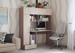 Стол компьютерный "ПКС- 1" (ш1500*г570*в1800мм), ЛДСП ясень шимо темный/ясень шимо свет (Памир) 2УП в Тюмени - mebel-tymen.ru | фото