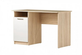 Стол компьютерный "ПКС-12" (ш1200*г600*в750мм), ЛДСП дуб сонома/белый глянец в Тюмени - mebel-tymen.ru | фото