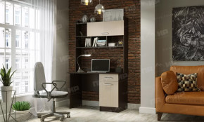 Стол компьютерный "ПКС- 2" (ш1118*г570*в1882мм), ЛДСП венге/дуб белфорд (Памир) (3уп) в Тюмени - mebel-tymen.ru | фото