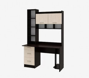 Стол компьютерный "ПКС- 5" (ш1250*г600*в1968мм), ЛДСП венге/дуб белфорд (2уп) в Тюмени - mebel-tymen.ru | фото