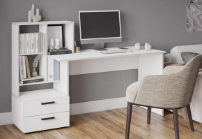 Стол компьютерный СКМ-5 (ш1648*г600*в1105мм), ЛДСП Белый в Тюмени - mebel-tymen.ru | фото