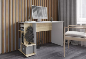 Стол компьютерный СКМ-6 (ш1200*г600*в750мм), Дуб сонома/ЛДСП Белый в Тюмени - mebel-tymen.ru | фото