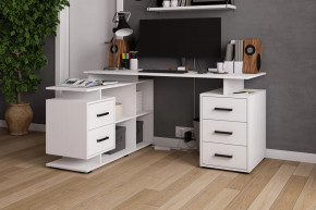 Стол компьютерный угловой СКМУ-3 (ш1500*г1100*в750мм), ЛДСП Белый в Тюмени - mebel-tymen.ru | фото