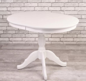 Стол Лилия 1100 раздвижной овальный(белая эмаль/слоновая кость) в Тюмени - mebel-tymen.ru | фото