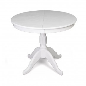 Стол Лилия раздвижной круглый(белая эмаль/беленый дуб) в Тюмени - mebel-tymen.ru | фото