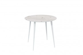 Стол обеденный Прайм Лайт круглый, Бискайская сосна/белый в Тюмени - mebel-tymen.ru | фото