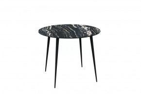 Стол обеденный Прайм Лайт круглый, Луанда/черный в Тюмени - mebel-tymen.ru | фото