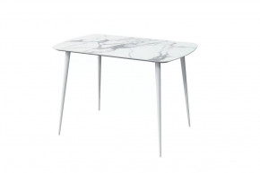 Стол обеденный Прайм Лайт, Мрамор белый/белый в Тюмени - mebel-tymen.ru | фото