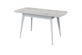 Стол обеденный Прайм раздвижной, бискайская сосна/белый в Тюмени - mebel-tymen.ru | фото