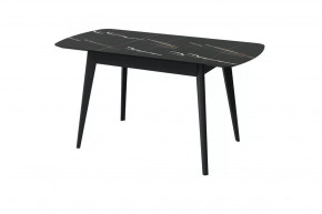 Стол обеденный Прайм раздвижной, черный тунис/черный в Тюмени - mebel-tymen.ru | фото