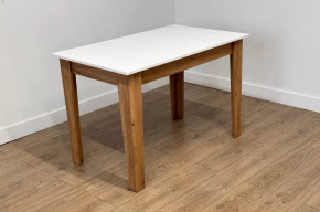 Стол обеденный раздвижной Цезарь белое дерево/дуб крафт золотой в Тюмени - mebel-tymen.ru | фото