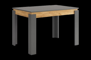 Стол обеденный раздвижной Гермес 2 графит/дуб крафт золотой в Тюмени - mebel-tymen.ru | фото