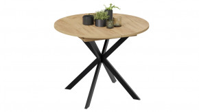 Стол обеденный раздвижной «Мэдисон» Тип 1 Черный муар, Дуб Крафт золотой в Тюмени - mebel-tymen.ru | фото