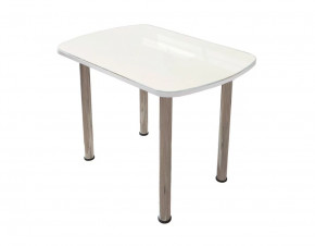 Стол овальный Бостон Белый глянец, 900*600 мм, хром брифинг в Тюмени - mebel-tymen.ru | фото