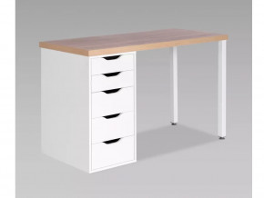 Стол письменный 120x75x55 S00432 Ингар 1/5Т дуб беленый/белый в Тюмени - mebel-tymen.ru | фото