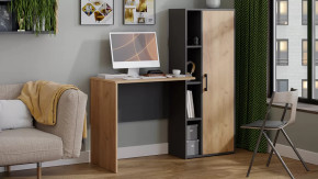 Стол письменный «Бейли» Графит Серый, Дуб Крафт золотой в Тюмени - mebel-tymen.ru | фото