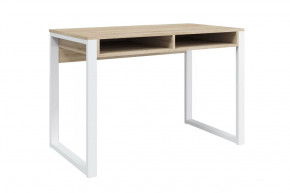 Стол письменный Лунар, дуб сонома светлый/белый в Тюмени - mebel-tymen.ru | фото