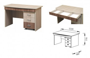 Стол письменный ПМ-7 "Юниор-6" Ясень шимо светлый/Ясень шимо темный в Тюмени - mebel-tymen.ru | фото