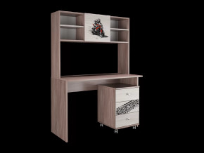 Стол письменный с надстройкой Форсаж Техномебель в Тюмени - mebel-tymen.ru | фото
