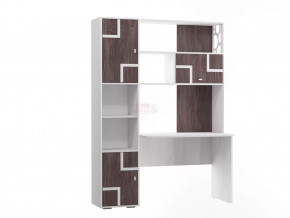 Стол письменный с надстройкой "Омега 16" Анкор светлый/Анкор темный в Тюмени - mebel-tymen.ru | фото