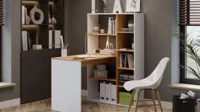 Стол письменный тип 16 Белый Ясень, Дуб Крафт золотой в Тюмени - mebel-tymen.ru | фото