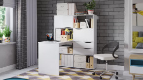 Стол письменный тип 7 Белый Ясень в Тюмени - mebel-tymen.ru | фото