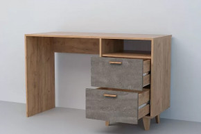 Стол письменный Эго Ст-3, дуб крафт золотой/камень темный на ножках Диал в Тюмени - mebel-tymen.ru | фото