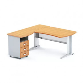 Стол рабочий на L-каркасе DBL-160/DBR-160 "Бостон" в Тюмени - mebel-tymen.ru | фото