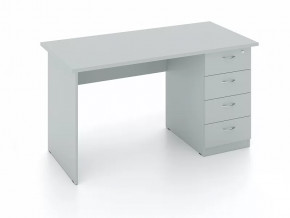 Стол рабочий с тумбой с замком СТ.14.7(ЗМ) Серый в Тюмени - mebel-tymen.ru | фото