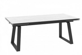 Стол раздвижной Alteza-200, мрамор светлый/черный в Тюмени - mebel-tymen.ru | фото