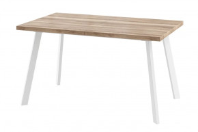 Стол раздвижной Borg-140, дуб каньон/белый в Тюмени - mebel-tymen.ru | фото