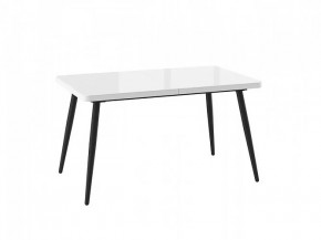 Стол раздвижной Borg radial-140, оптивайт белый/черный в Тюмени - mebel-tymen.ru | фото