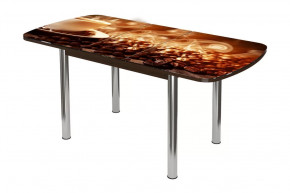 Стол раздвижной Бостон-3 ф/п Кофе, 1100*700 мм, венге/хром брифинг в Тюмени - mebel-tymen.ru | фото