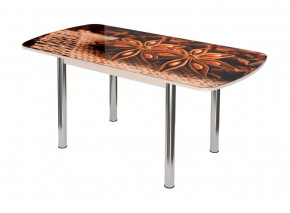 Стол раздвижной Бостон-3 ф/п Корица, 1100*700 мм, дуб атланта/хром брифинг в Тюмени - mebel-tymen.ru | фото