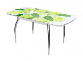 Стол раздвижной Бостон-3 ф/п Лайм, 1100*700 мм, белый/хром триумф в Тюмени - mebel-tymen.ru | фото