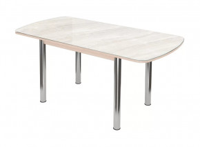 Стол раздвижной Бостон 3, ф/п Мрамор светлый, опоры брифинг в Тюмени - mebel-tymen.ru | фото