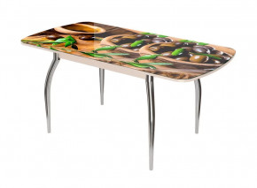 Стол раздвижной Бостон-3 ф/п Олива, 1100*700 мм, дуб атланта/хром триумф в Тюмени - mebel-tymen.ru | фото