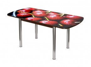 Стол раздвижной Бостон-3 ф/п Вишня, 1100*700 мм, венге/хром брифинг в Тюмени - mebel-tymen.ru | фото