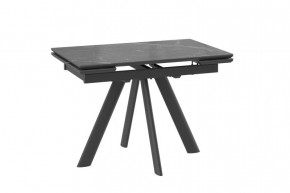 Стол раздвижной JACK-110 (1100(1350/1600)*700мм), Керамика STONE BLACK ST CER/МДФ, металл Черный в Тюмени - mebel-tymen.ru | фото