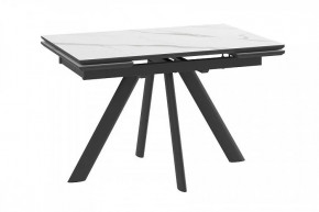 Стол раздвижной Jack-120, calakatta st cer/черный в Тюмени - mebel-tymen.ru | фото