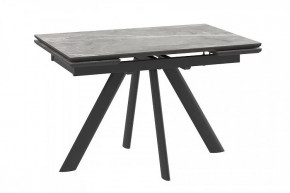 Стол раздвижной Jack-120, stone grey st cer/черный в Тюмени - mebel-tymen.ru | фото