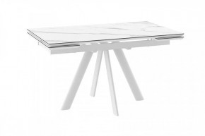 Стол раздвижной Jack-140, calakatta st cer/белый в Тюмени - mebel-tymen.ru | фото