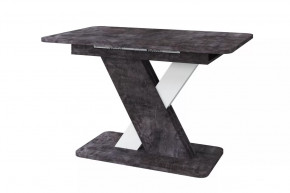 Стол раздвижной КРОКУС (1200/1600*750*760мм), ЛДСП Камень темный-Белый в Тюмени - mebel-tymen.ru | фото