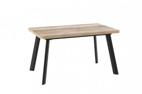 Стол раздвижной LEON LUX RADIAL-140 (1400(1800)*850мм), ЛДСП Дуб Каньон, металл Черный в Тюмени - mebel-tymen.ru | фото