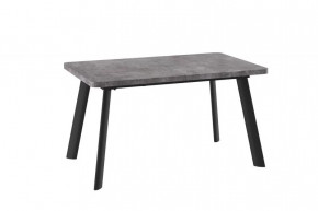 Стол раздвижной LEON LUX RADIAL-140 (1400(1800)*850мм), ЛДСП Дымчатая Керамика, металл Черный в Тюмени - mebel-tymen.ru | фото