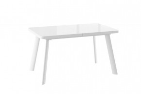 Стол раздвижной LEON LUX RADIAL-140 (1400(1800)*850мм), Стекло/ЛДСП Белый ОПТИВАЙТ, металл Белый в Тюмени - mebel-tymen.ru | фото