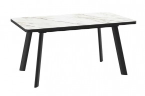 Стол раздвижной LEON LUX RADIAL-160 (1600(2000)*900*750мм), Керамика CALAKATTA GOLD/ЛДСП, металл Черный в Тюмени - mebel-tymen.ru | фото