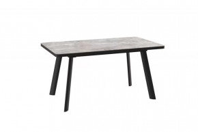 Стол раздвижной LEON LUX RADIAL-160 (1600(2000)*900*750мм), Керамика STONE GREY ST CER/ЛДСП, мет Черный в Тюмени - mebel-tymen.ru | фото