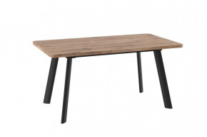 Стол раздвижной LEON LUX RADIAL-160 (1600(2050)*900мм), ЛДСП Дуб Веллингтон, металл Черный в Тюмени - mebel-tymen.ru | фото
