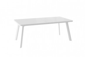 Стол раздвижной LEON LUX RADIAL-200 (2000(1050)*950мм), Стекло/ЛДСП Белый МАТТЕЛЮКС, металл Белый в Тюмени - mebel-tymen.ru | фото